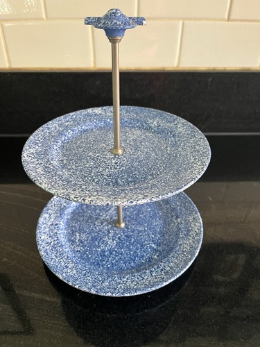 Vintage two tier cake stand - tier,