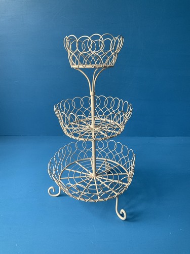 Vintage cream tier wire cake - vintage, 3