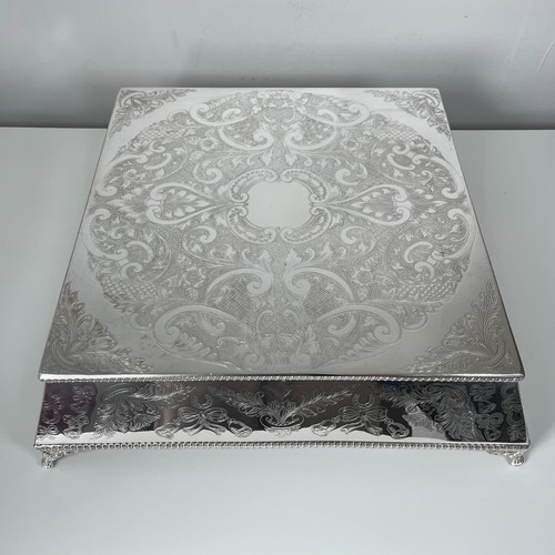 Silver wedding cake stand - wedding,