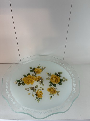 Vintage frosted glass pedestal - frosted,