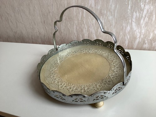 Vintage metal lace - &, glass